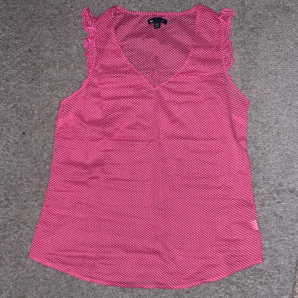 GAP Pink Ruffle Sleeve Blouse